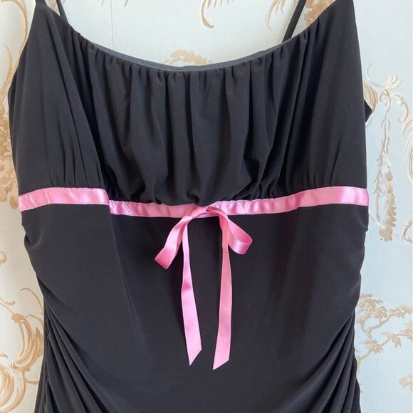 Vintage Y2K Taboo Women Dress Size 1X Polka Dot Bow Retro Coquette Pinup Party - Picture 7 of 12